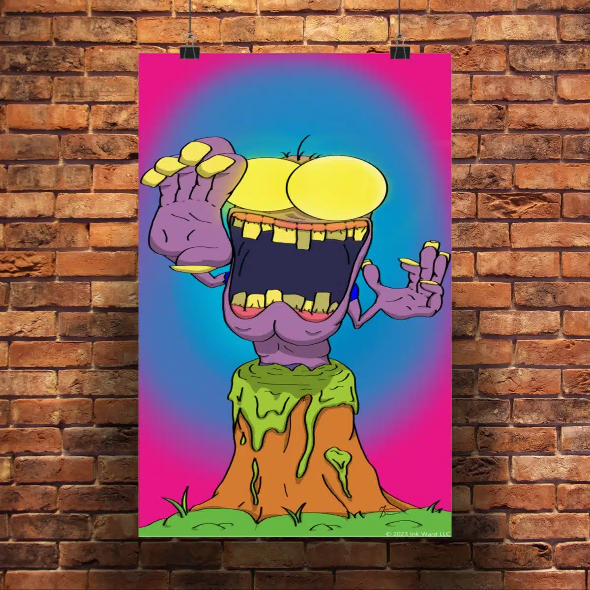 Stump Zombie Premium Matte Art Print - Image 4