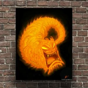 Fire Demon Premium Matte Art Print