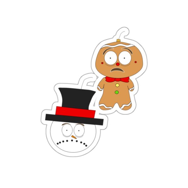 Gingerman and Snowman Ornament Matte Stickers 3x3 to 6x6 - Image 4