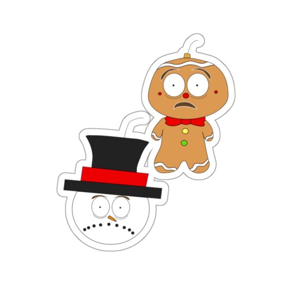 Gingerman and Snowman Ornament Matte Stickers 3x3 to 6x6 - Image 8