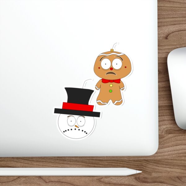 Gingerman and Snowman Ornament Matte Stickers 3x3 to 6x6 - Image 9