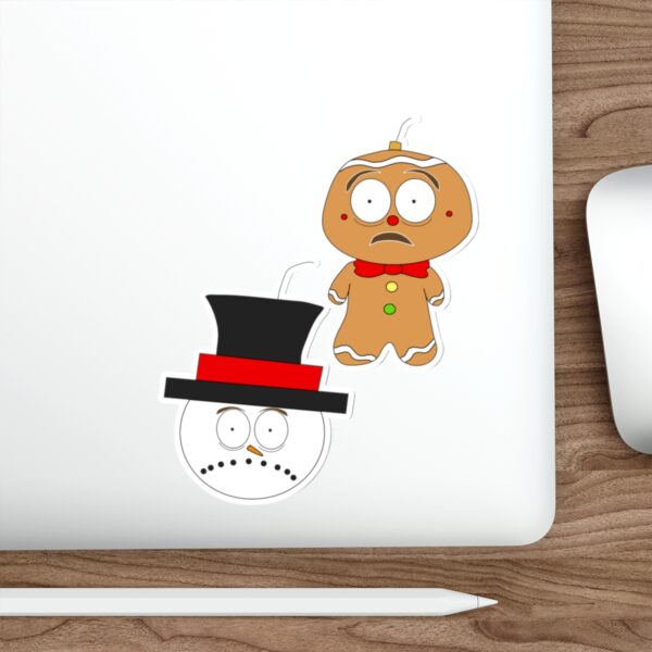 Gingerman and Snowman Ornament Matte Stickers 3x3 to 6x6 - Image 3